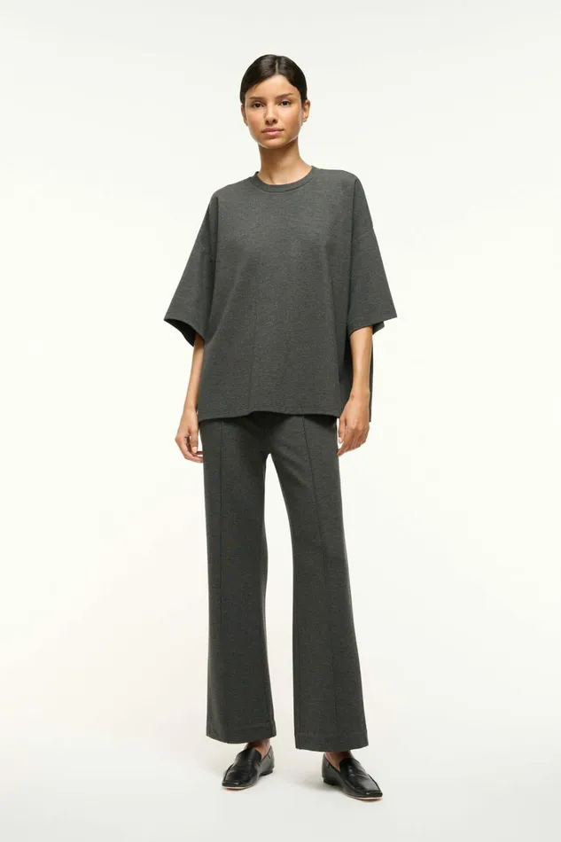 STAUD CAPSULE TOP Heather Grey Women Tops STAUD CAPSULE TOP Heather Grey Women Tops