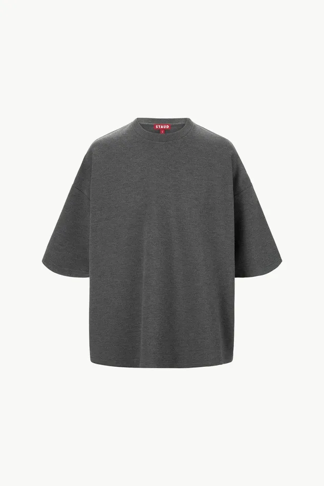 STAUD CAPSULE TOP Heather Grey Women Tops STAUD CAPSULE TOP Heather Grey Women Tops