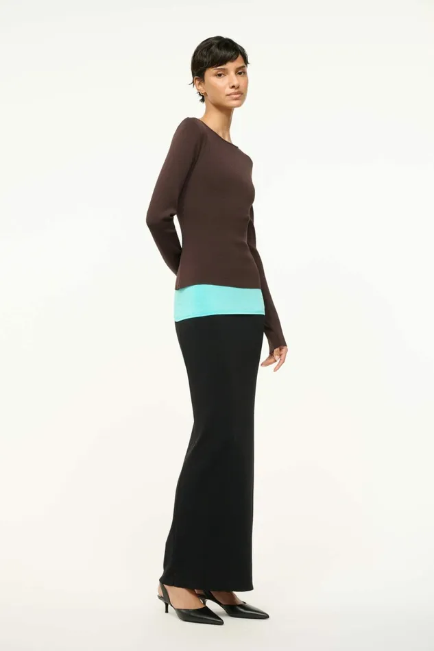 STAUD CARILO DRESS Earth Aqua Black Women Dresses STAUD CARILO DRESS Earth Aqua Black Women Dresses