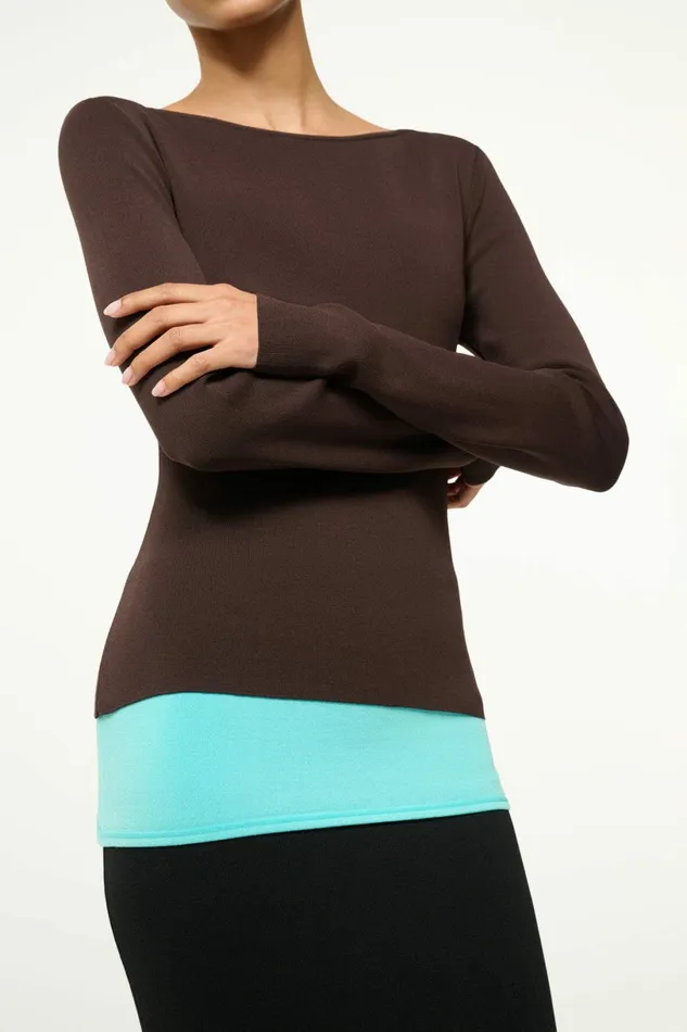STAUD CARILO DRESS Earth Aqua Black Women Dresses STAUD CARILO DRESS Earth Aqua Black Women Dresses