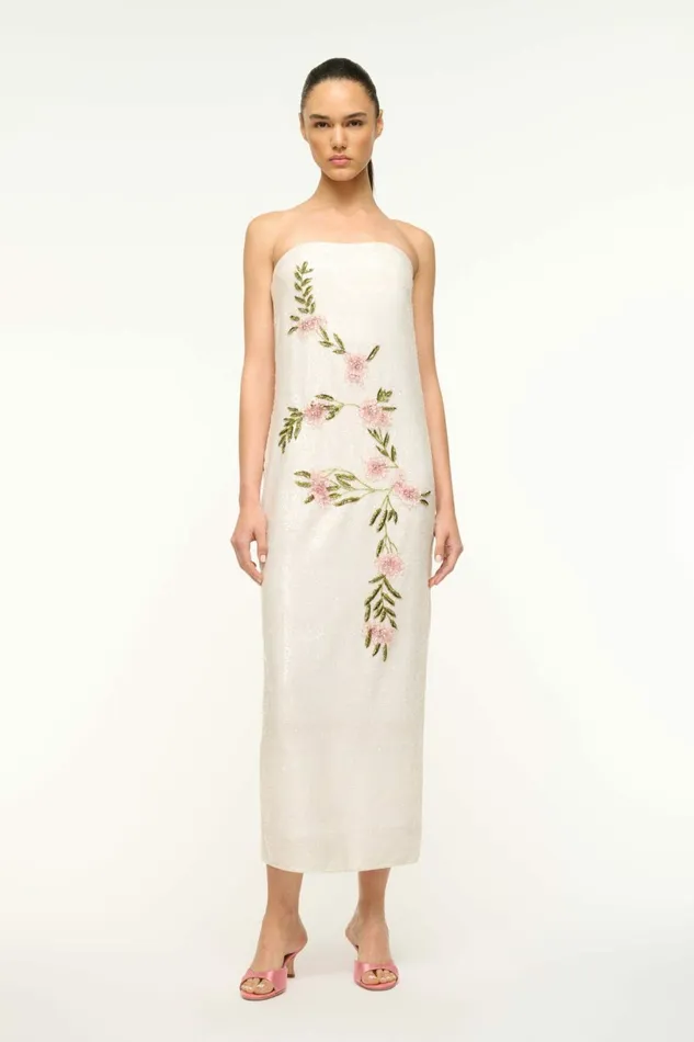 STAUD CASEY DRESS Magnolia Women Dresses STAUD CASEY DRESS Magnolia Women Dresses