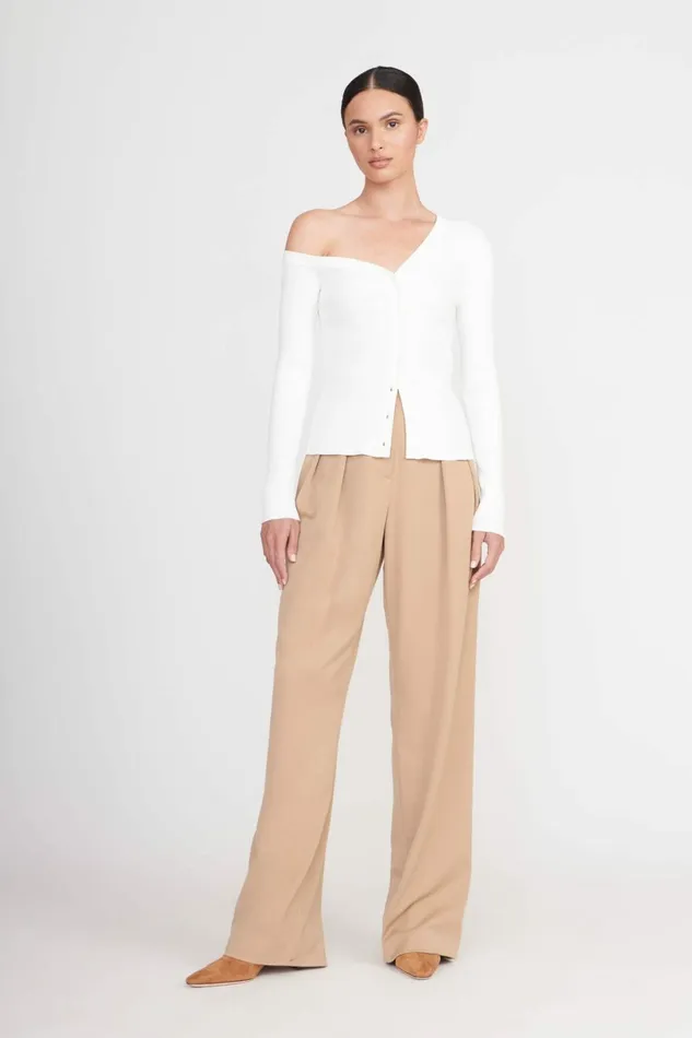 STAUD CRAFTSMAN SWEATER Ivory Women Tops