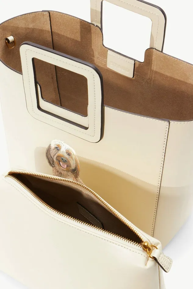 STAUD CUSTOM SHIRLEY LEATHER BAG Cream Women Custom Handbags