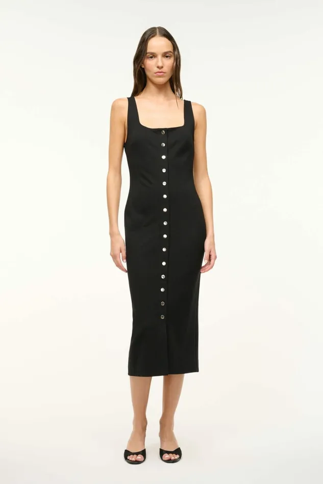 STAUD DOMANI DRESS Black Women Dresses
