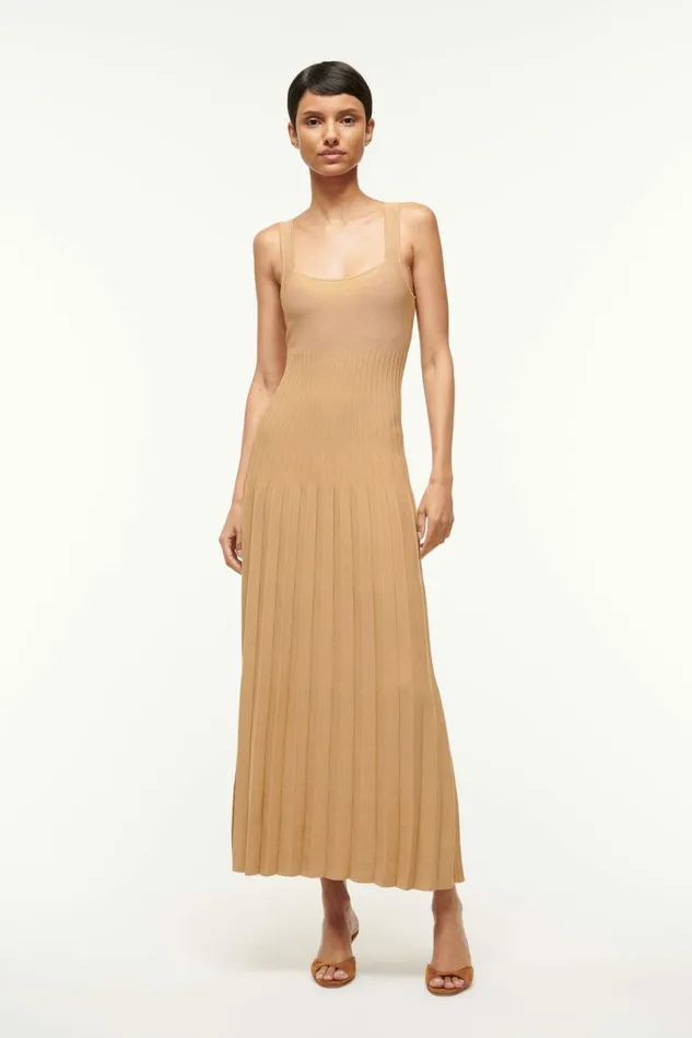 STAUD ELLISON DRESS Camel Women Dresses