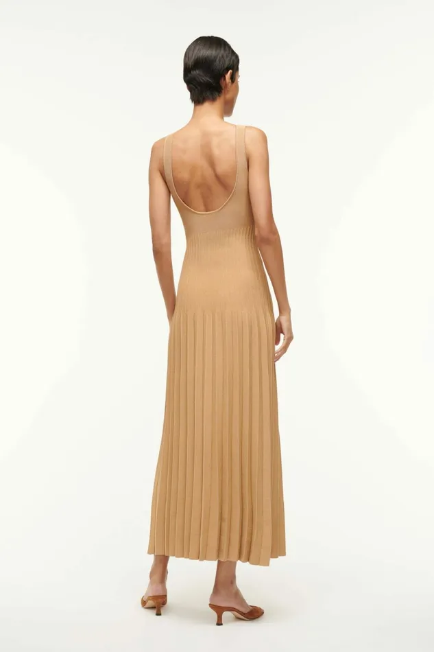 STAUD ELLISON DRESS Camel Women Dresses STAUD ELLISON DRESS Camel Women Dresses