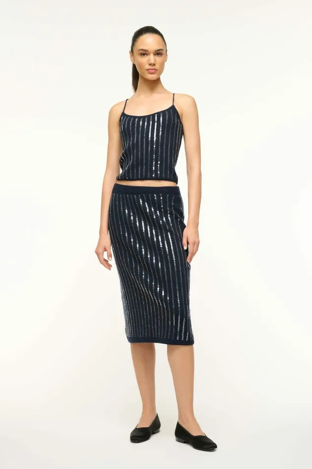 STAUD EMERSON TANK Navy Women Tops