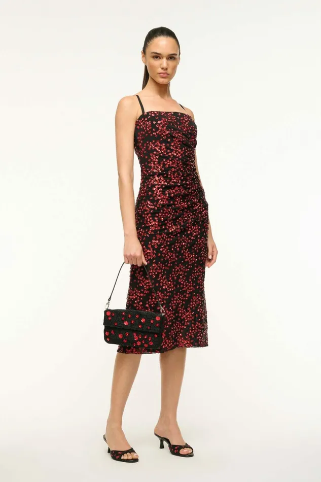 STAUD FLORENTINA DRESS Poppy Women Dresses