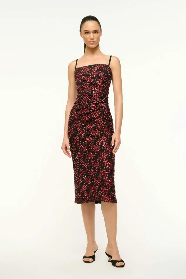 STAUD FLORENTINA DRESS Poppy Women Dresses