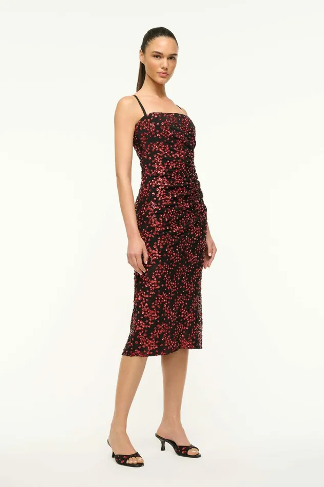 STAUD FLORENTINA DRESS Poppy Women Dresses