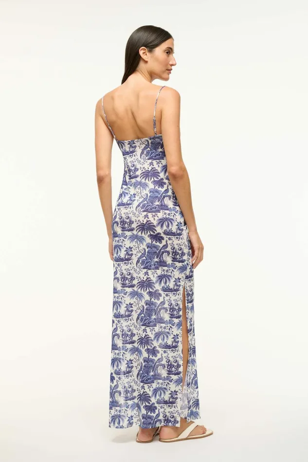 STAUD HASTINGS COVERUP DRESS Blue Toile Women Swim