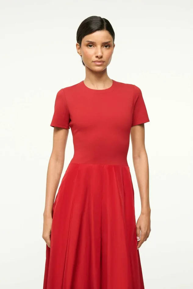 STAUD HOPPER DRESS Rouge Women Dresses
