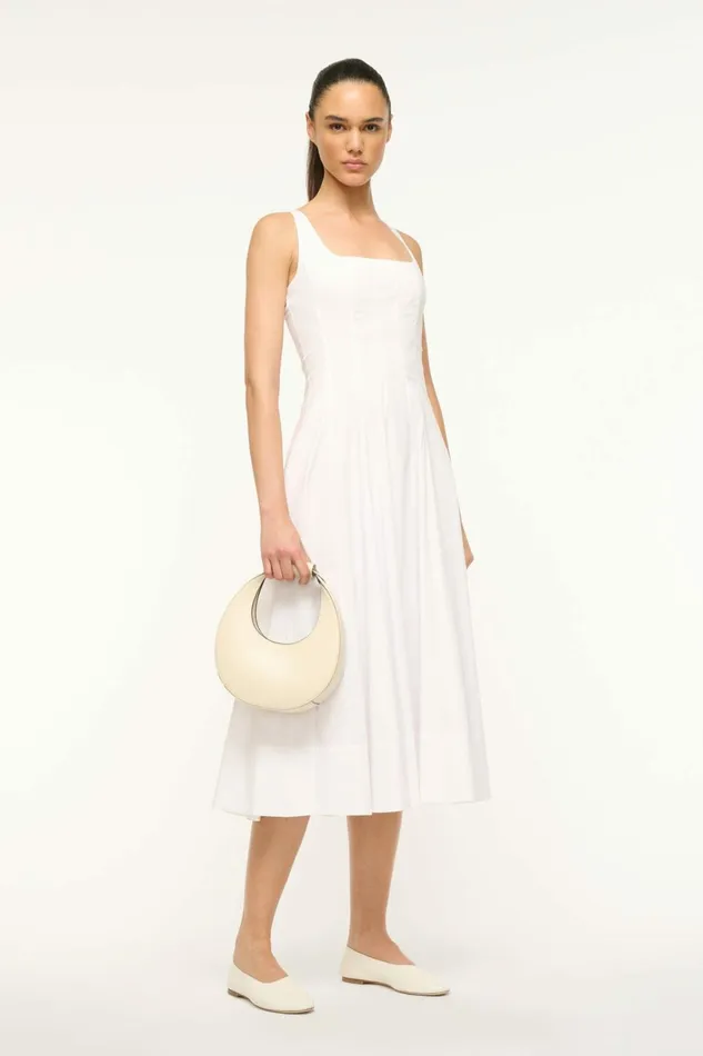 STAUD MINI MOON BAG Cream Women Crossbody STAUD MINI MOON BAG Cream Women Crossbody