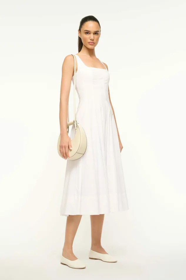 STAUD MINI MOON BAG Cream Women Crossbody STAUD MINI MOON BAG Cream Women Crossbody