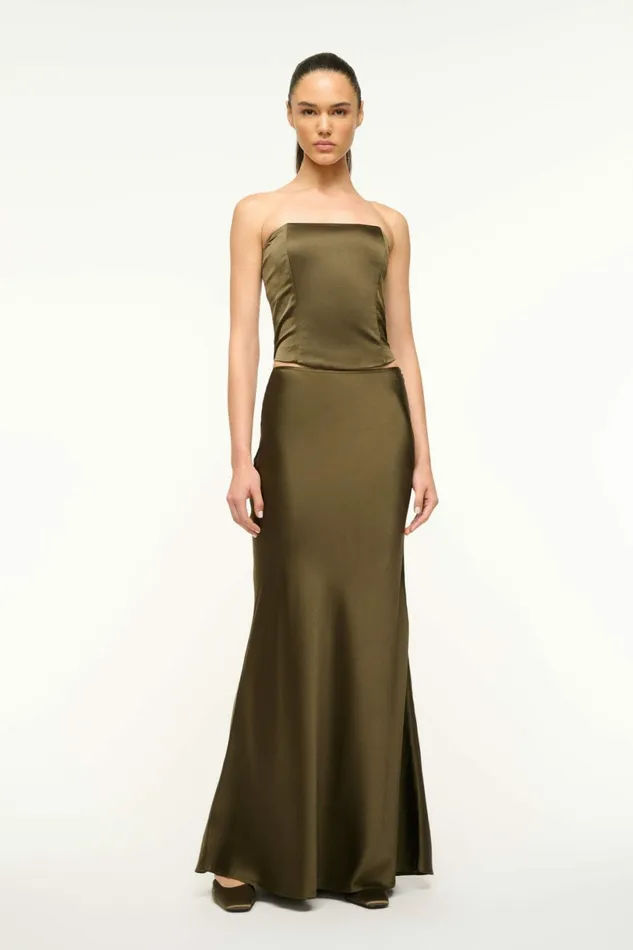 STAUD ODIN SILK SKIRT Woodland Women Skirts