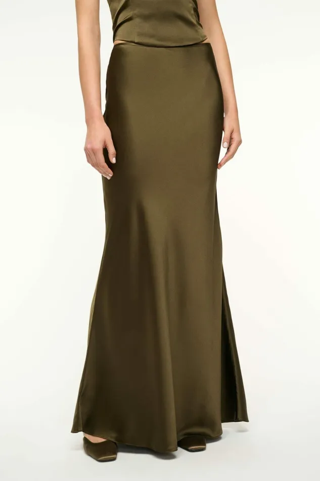 STAUD ODIN SILK SKIRT Woodland Women Skirts