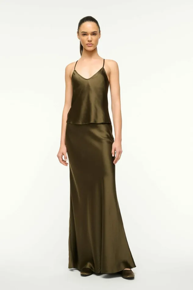 STAUD ODIN SILK SKIRT Woodland Women Skirts