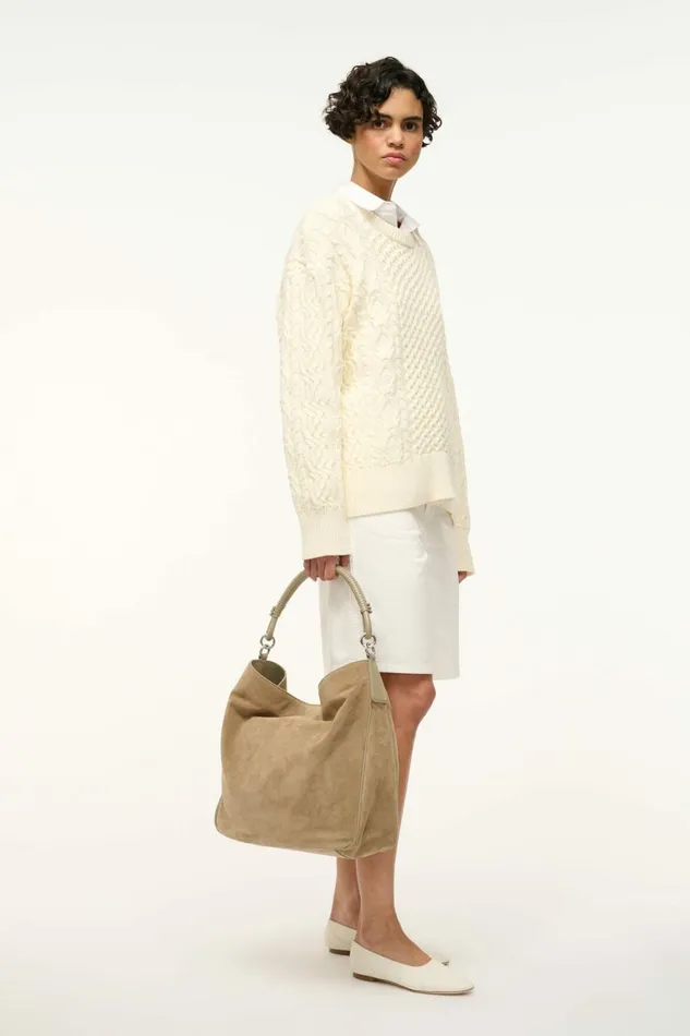 STAUD PERRY BAG Dune Suede Women Shoulder STAUD PERRY BAG Dune Suede Women Shoulder