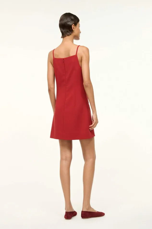 STAUD RHYTHM DRESS Rouge Women Dresses