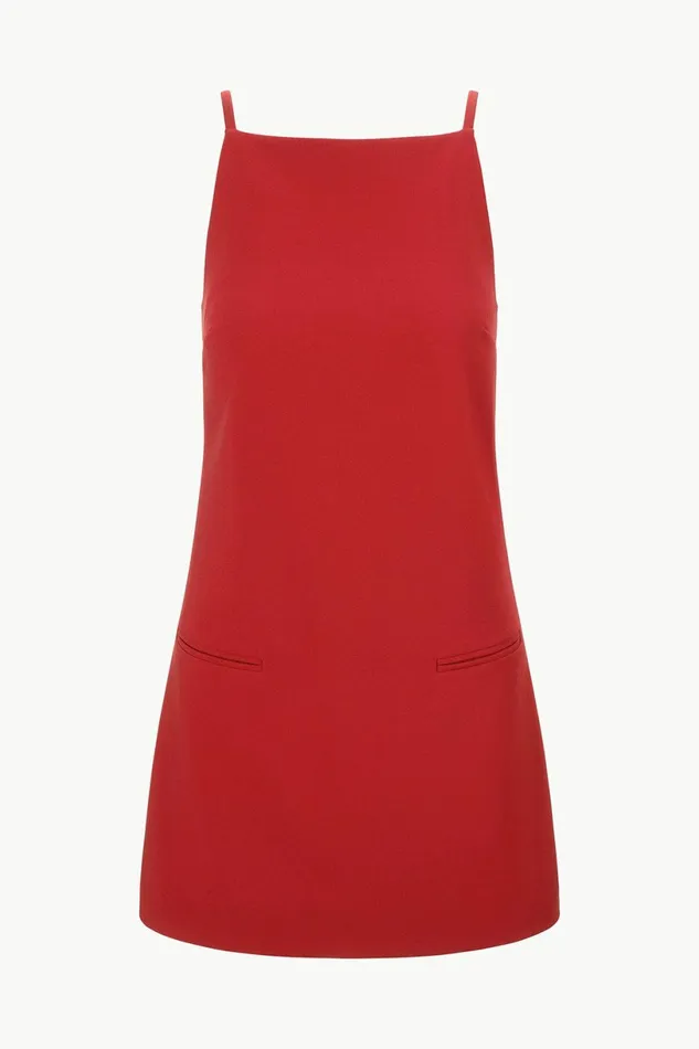 STAUD RHYTHM DRESS Rouge Women Dresses