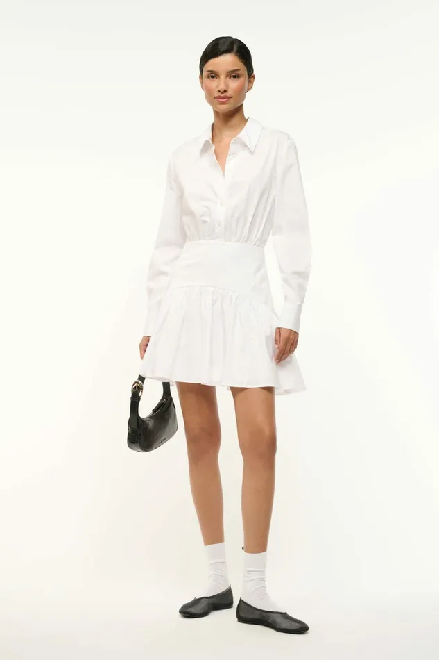 STAUD ROCCO MINI DRESS White Women Dresses