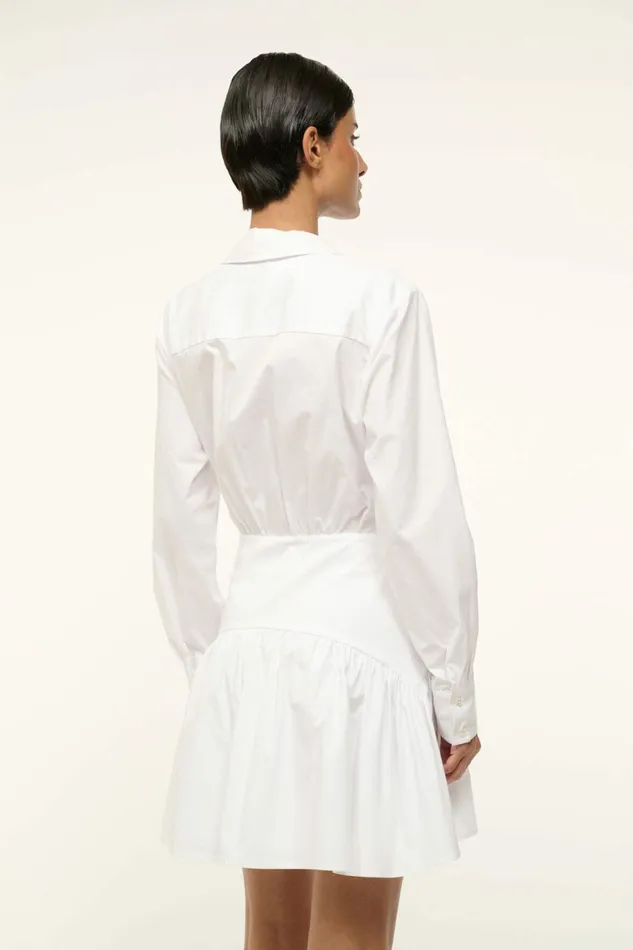STAUD ROCCO MINI DRESS White Women Dresses STAUD ROCCO MINI DRESS White Women Dresses