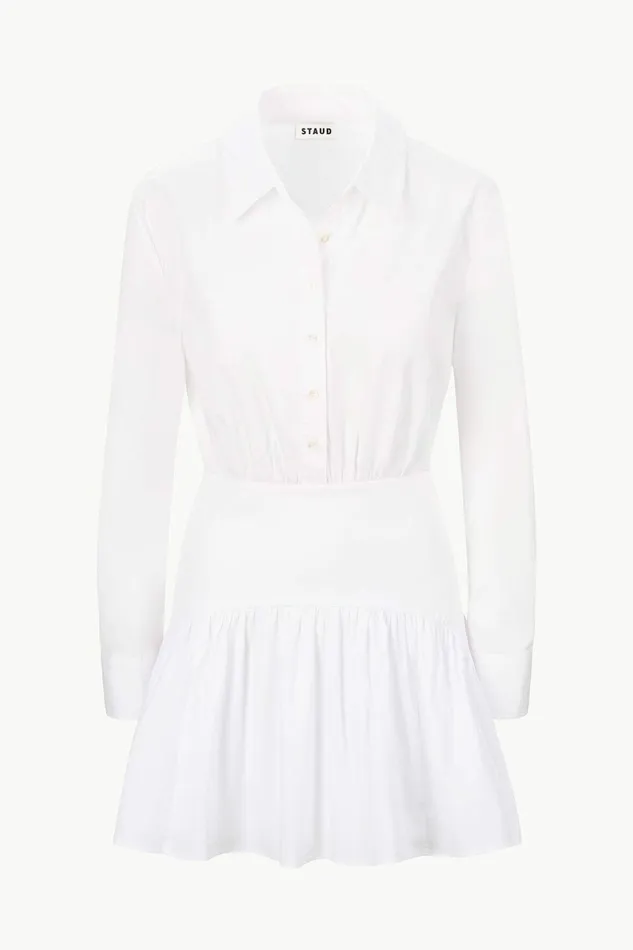 STAUD ROCCO MINI DRESS White Women Dresses STAUD ROCCO MINI DRESS White Women Dresses