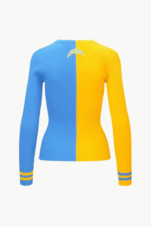 STAUD THE NFL CARGO SWEATER Los Angeles Chargers Women Tops STAUD THE NFL CARGO SWEATER Los Angeles Chargers Women Tops