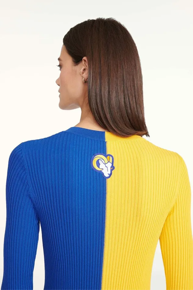 STAUD THE NFL SHOKO SWEATER Los Angeles Rams Women Dresses STAUD THE NFL SHOKO SWEATER Los Angeles Rams Women Dresses
