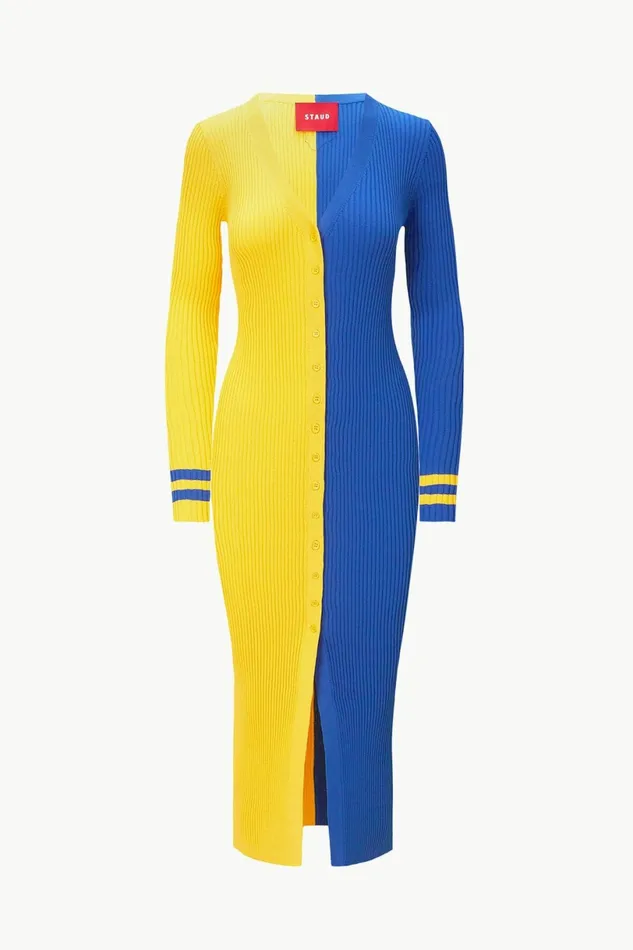 STAUD THE NFL SHOKO SWEATER Los Angeles Rams Women Dresses STAUD THE NFL SHOKO SWEATER Los Angeles Rams Women Dresses