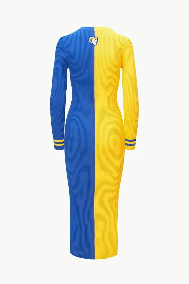 STAUD THE NFL SHOKO SWEATER Los Angeles Rams Women Dresses STAUD THE NFL SHOKO SWEATER Los Angeles Rams Women Dresses