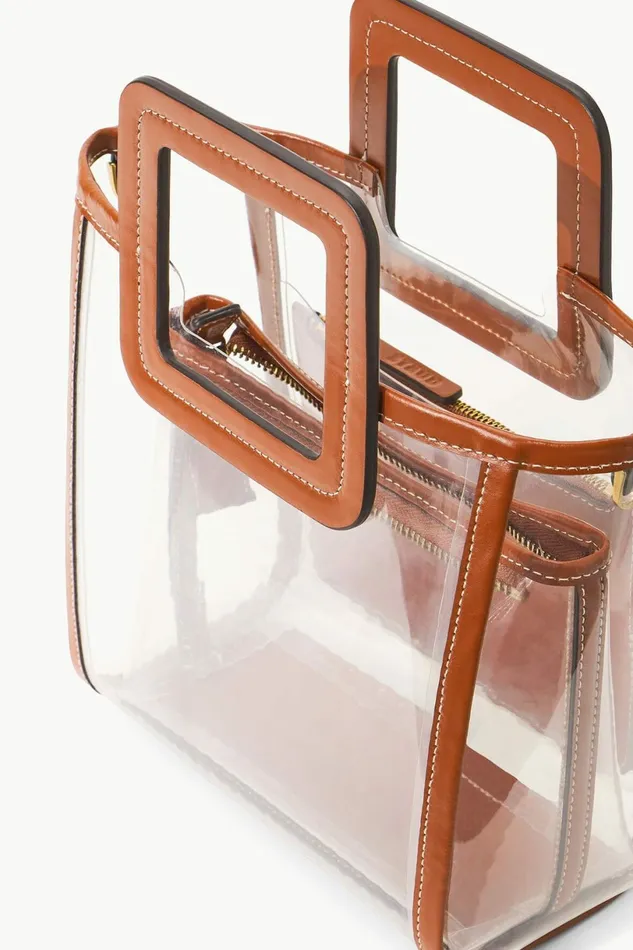 STAUD THE STADIUM MINI SHIRLEY BAG Clear Tan Women Crossbody