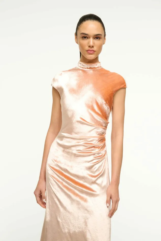 STAUD TINA DRESS Ash Rose Women Dresses
