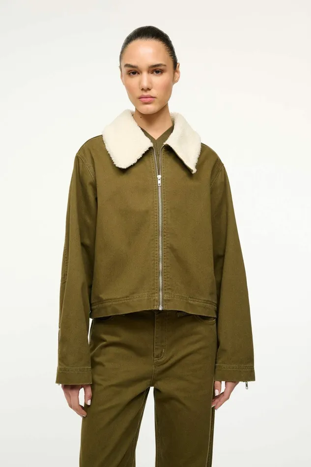 STAUD WRANGLER THE MINIMAL JACKET Sergeant Green Women Outerwear and Jackets