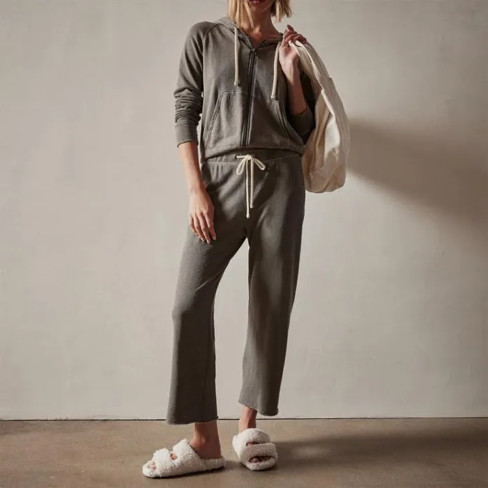 Sweat TopsBottoms Women James Perse Vintage French Terry Cutoff Sweatpant Burro Pigment