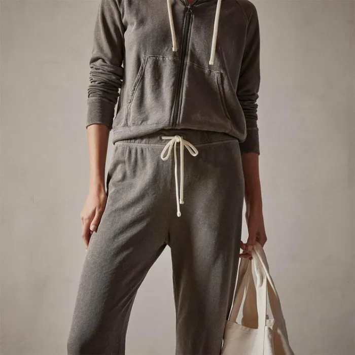 Sweat TopsBottoms Women James Perse Vintage French Terry Cutoff Sweatpant Burro Pigment