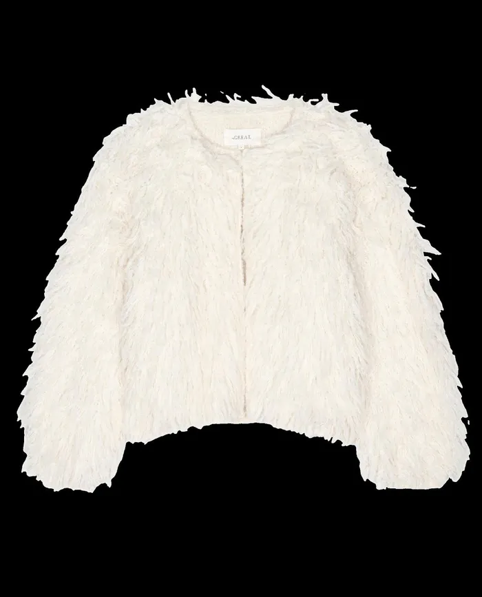 Sweaters Women The Great The Boucle Loop Cardigan Soft White Sweaters Women The Great The Boucle Loop Cardigan Soft White