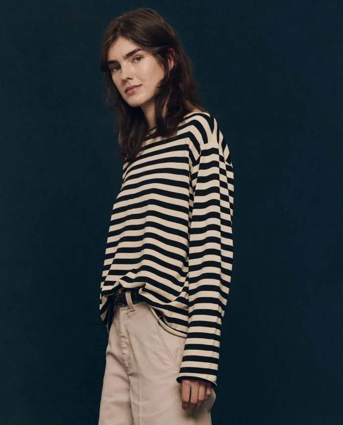 Sweaters Women The Great The Sailor Sweater Black Stripe Sweaters Women The Great The Sailor Sweater Black Stripe