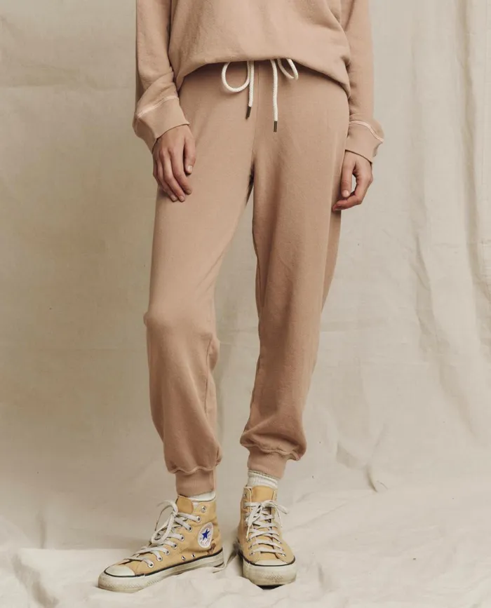 Sweatpants Women The Great The Cropped Sweatpant Solid Biscotti