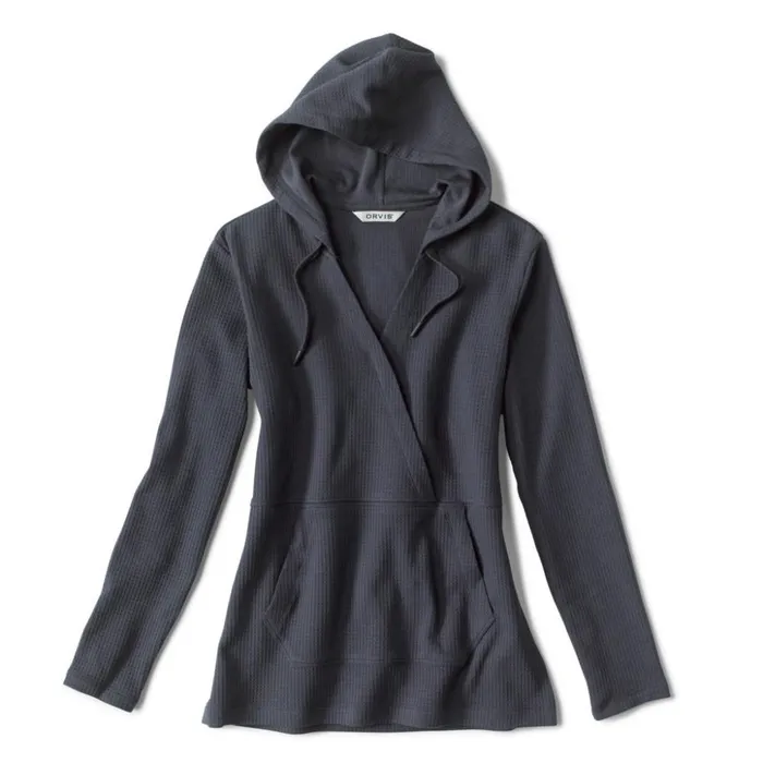 Sweatshirts Women Orvis LivedIn Waffle Hooded Wrap Sweatshirt Carbon