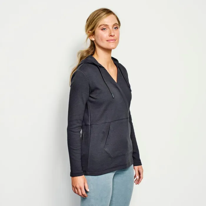 Sweatshirts Women Orvis LivedIn Waffle Hooded Wrap Sweatshirt Carbon