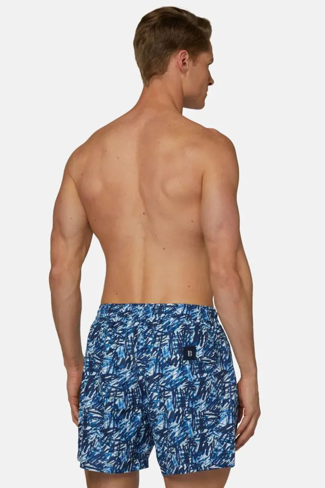 Swim Shorts Men Boggi Milano Abstract Print Swimsuit Blue Swim Shorts Men Boggi Milano Abstract Print Swimsuit Blue