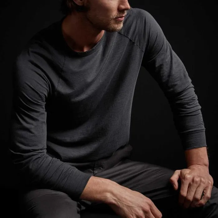 TShirts Men James Perse Recycled Lotus Jersey Raglan Crew Magma