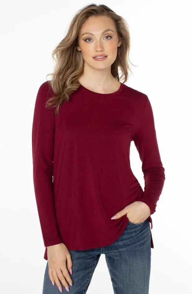 TSHIRTS Women Liverpool Los Angeles LONG SLEEVE SCOOP NECK TEE Red Velvet