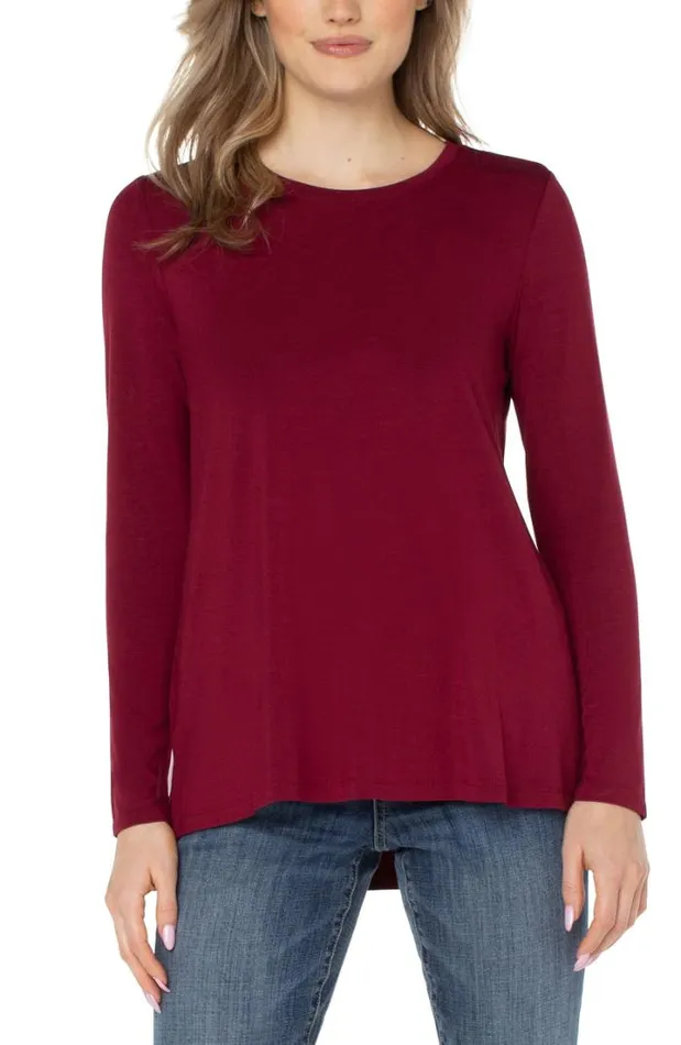 TSHIRTS Women Liverpool Los Angeles LONG SLEEVE SCOOP NECK TEE Red Velvet