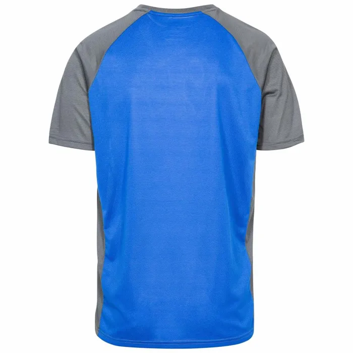Talca Quick Dry Active TShirt Blue Carbon Men Trespass Gym and Sports Tops