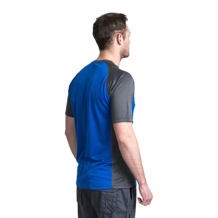 Talca Quick Dry Active TShirt Blue Carbon Men Trespass Gym and Sports Tops