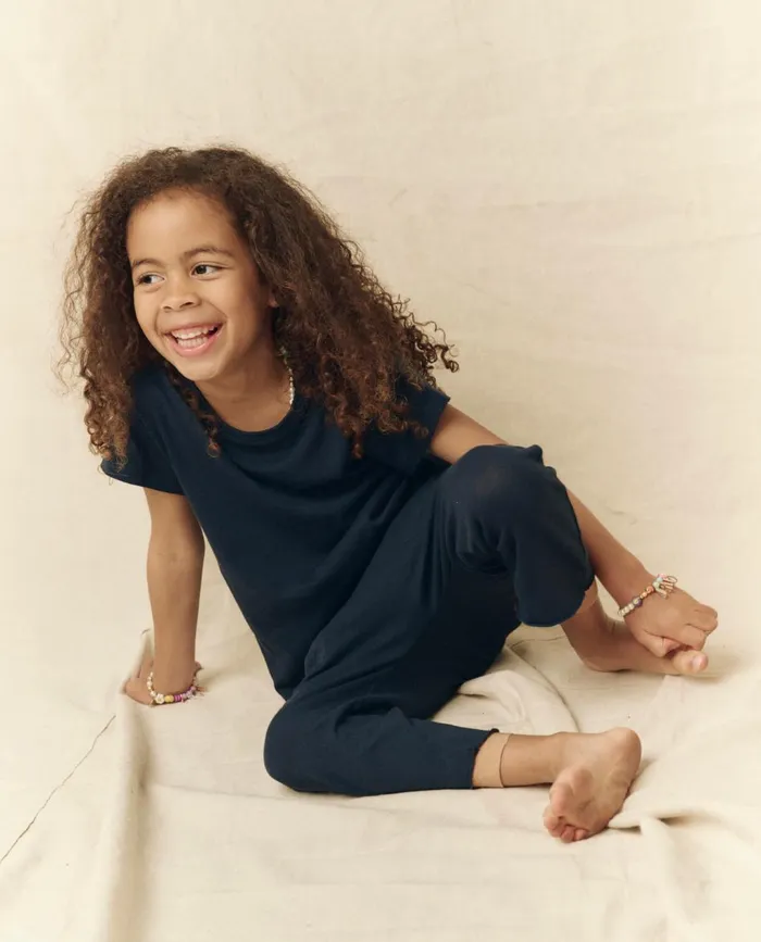 Tees and Sweats Kids The Great The Little Jersey Crop True Navy