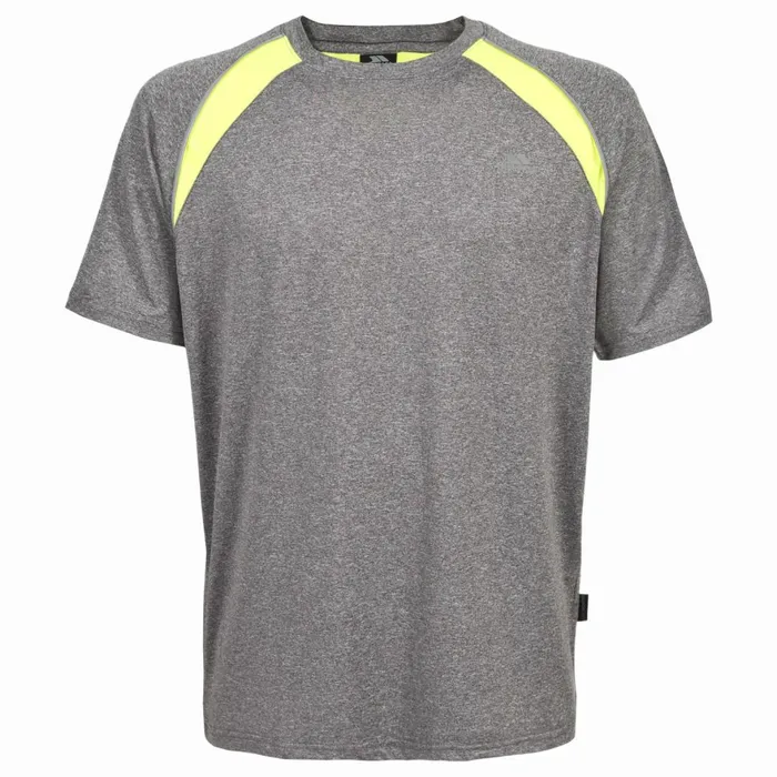Telford Quick Dry Active TShirt Smoke Marl Men Trespass Gym and Sports Tops