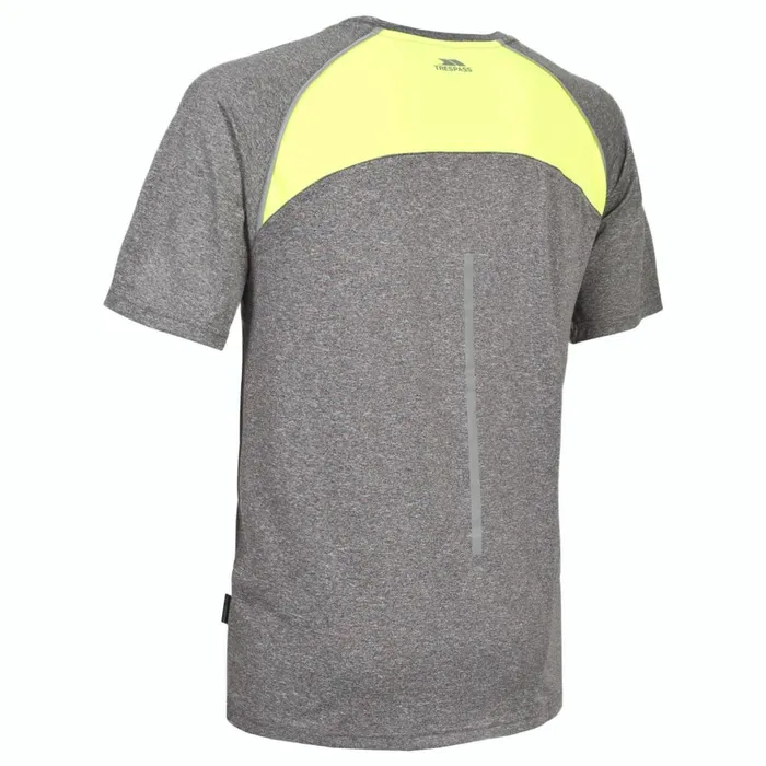 Telford Quick Dry Active TShirt Smoke Marl Men Trespass Gym and Sports Tops